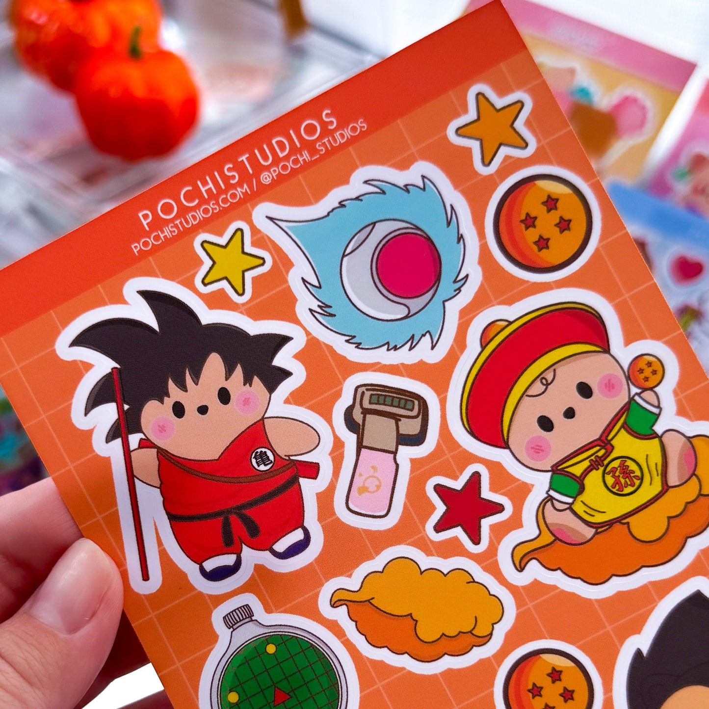 Chibi Dragon Ball Tribute Pochifam Matte Sticker Sheet