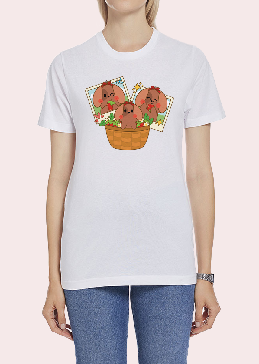 Puppy Nina Strawberry Picking Tee