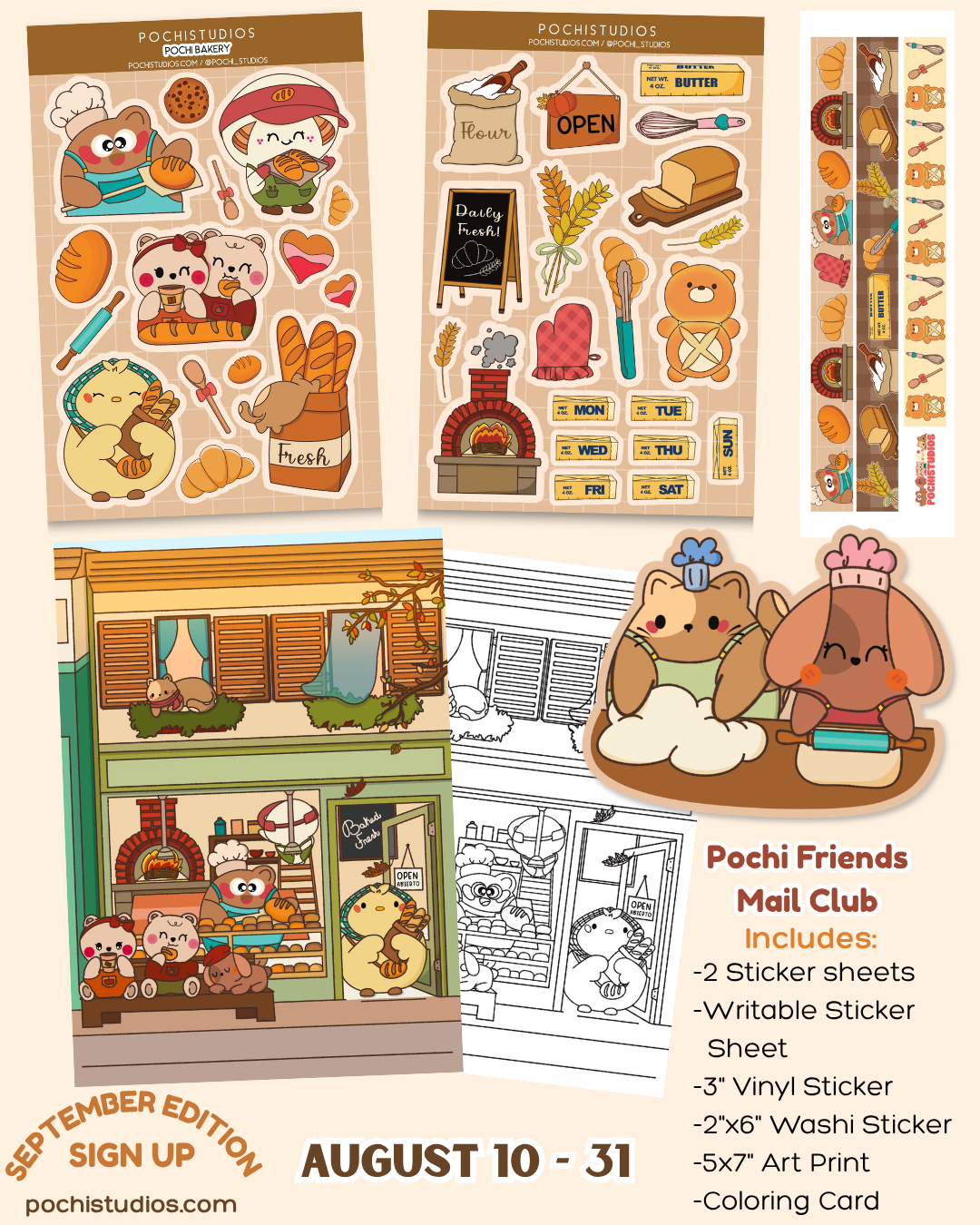Pochi Friends Mail Club "SEPTEMBER EDITION"