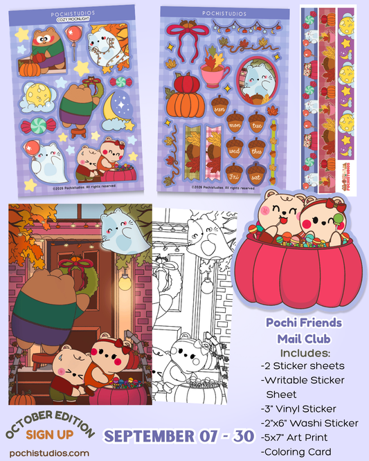 Pochi Friends Mail Club "COZY MOONLIGHT - OCTOBER EDITION"