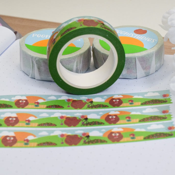 Spring Picnic with Pochi Bear Washi Tape