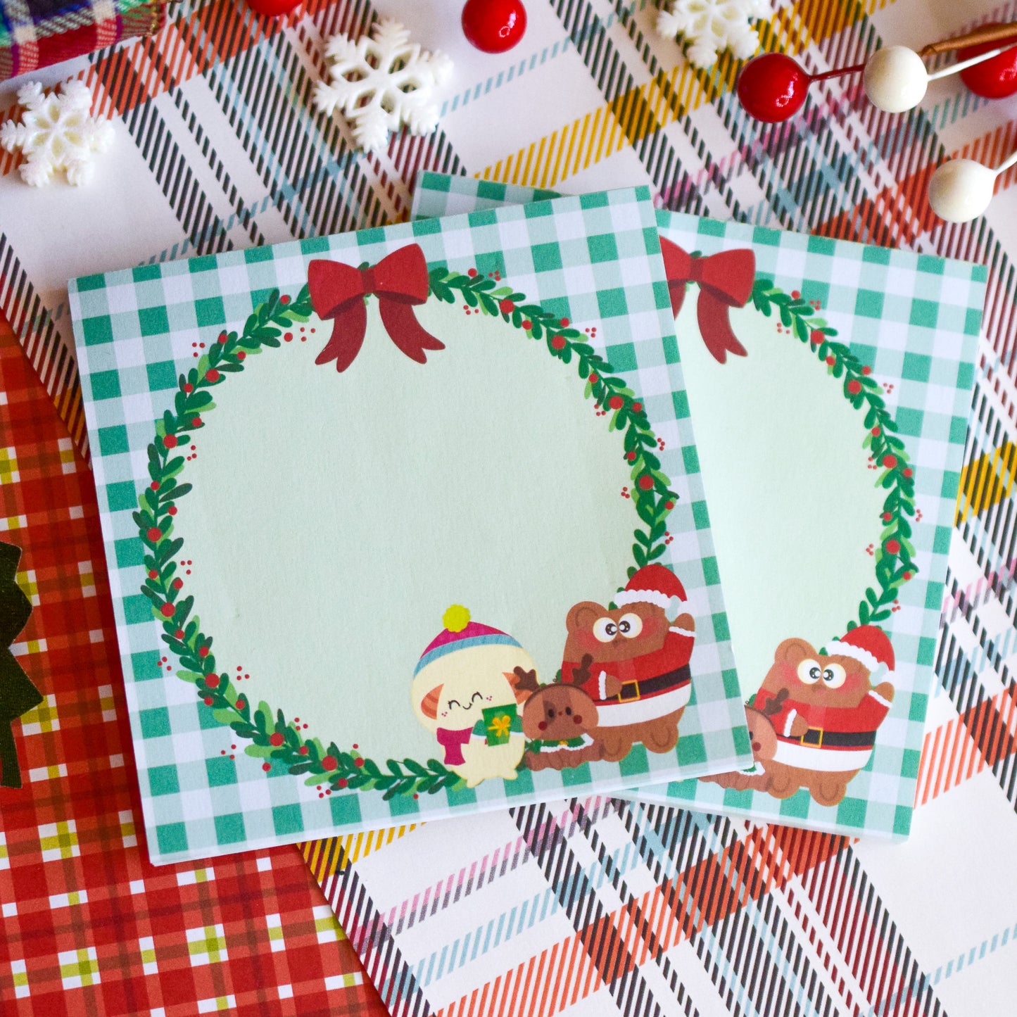 Festive Happy Holidays PochiFam Memo Pad