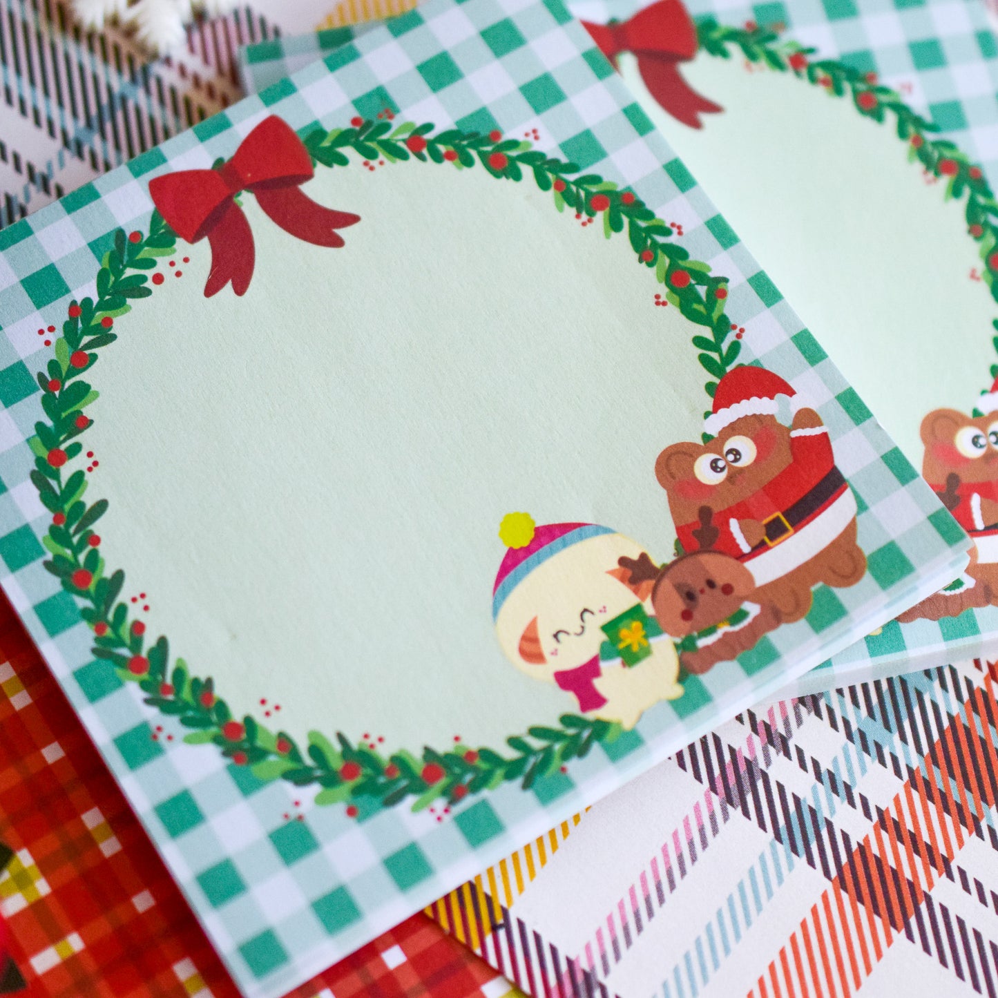 Festive Happy Holidays PochiFam Memo Pad