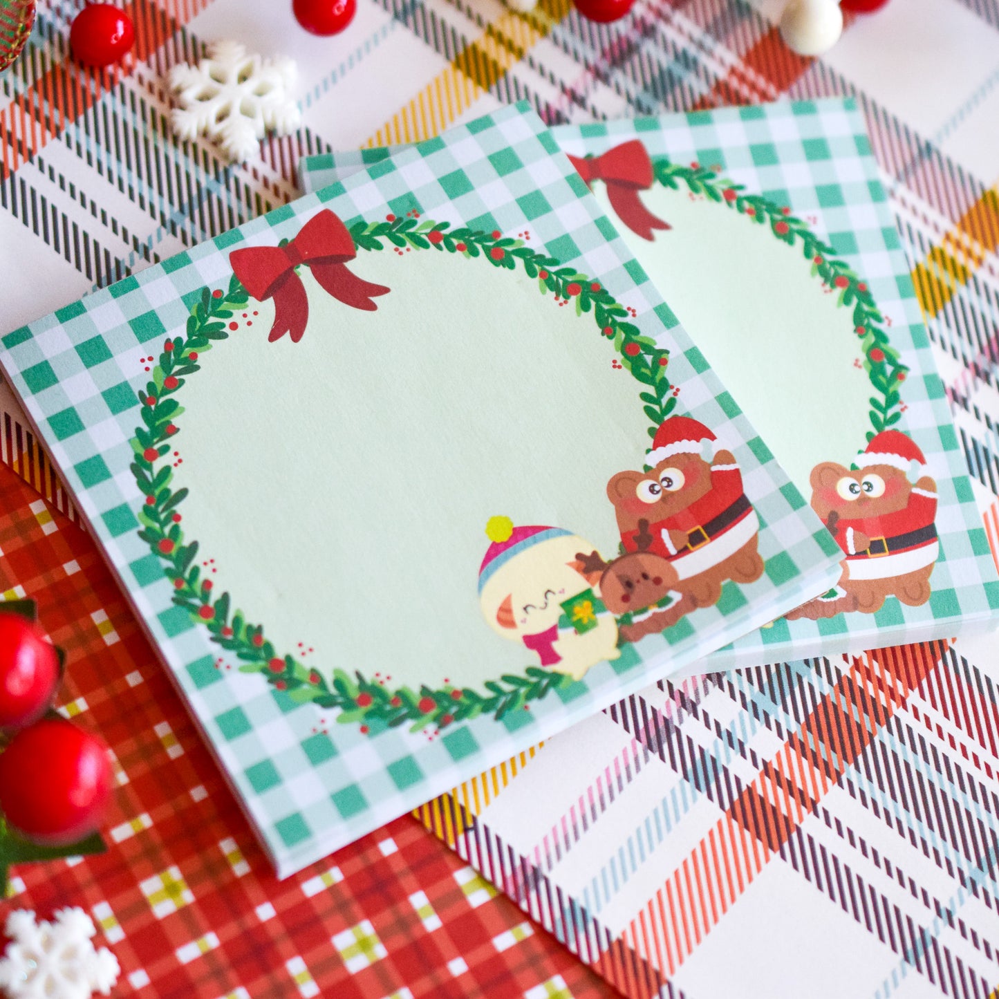 Festive Happy Holidays PochiFam Memo Pad