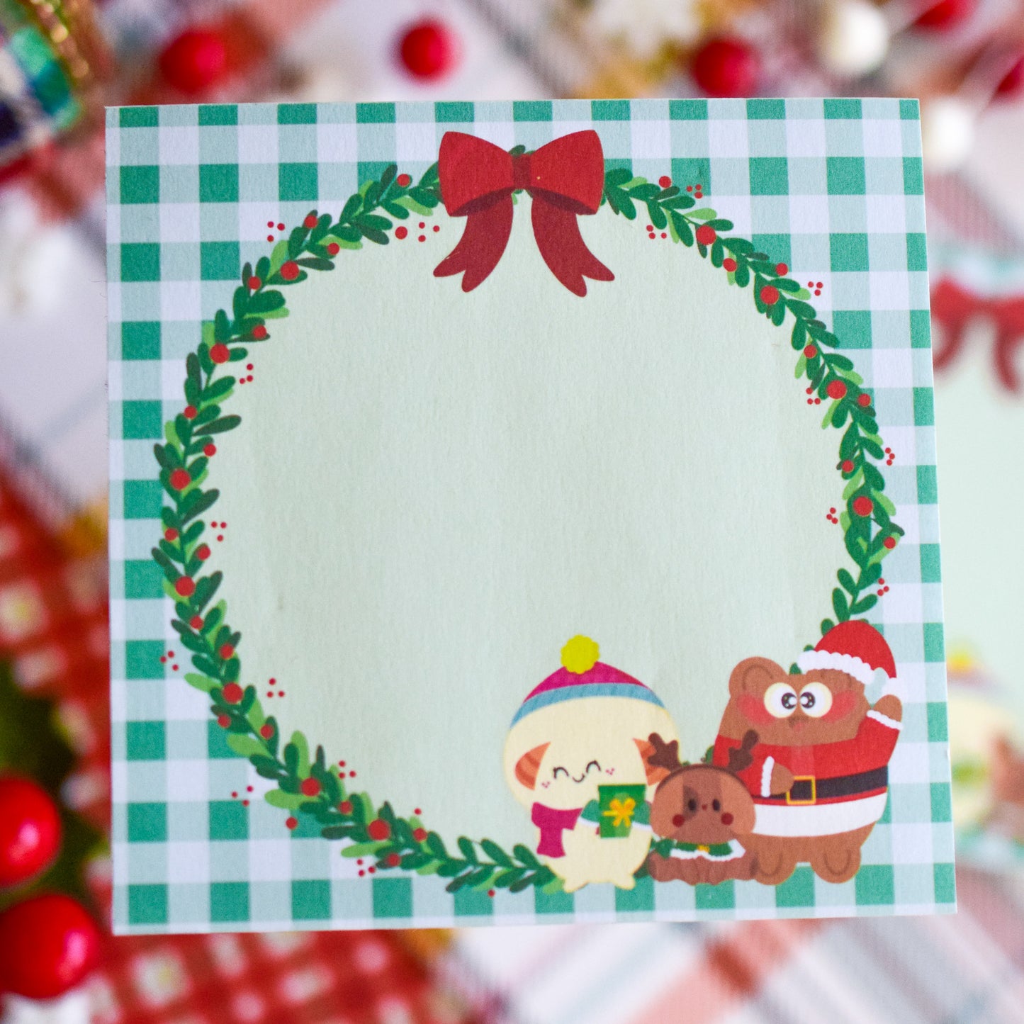 Festive Happy Holidays PochiFam Memo Pad