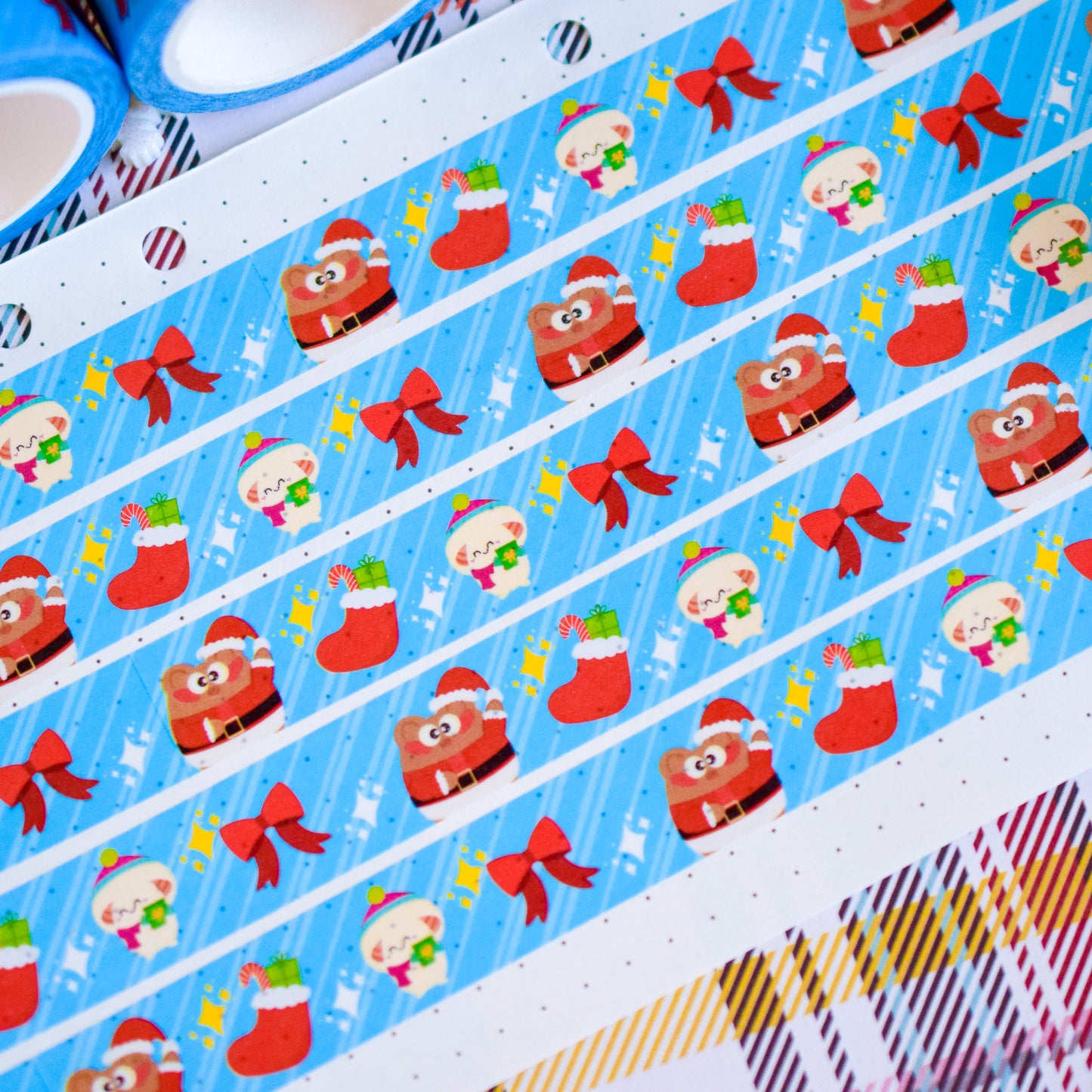 Happy Holidays Pochi Bear & Florecita Mushroom Merry Christmas Washi Tape