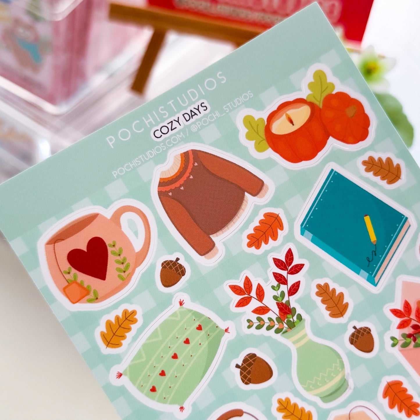 Cozy Fall Hygge Autumn Aesthetic Matte Vinyl Sticker Sheet