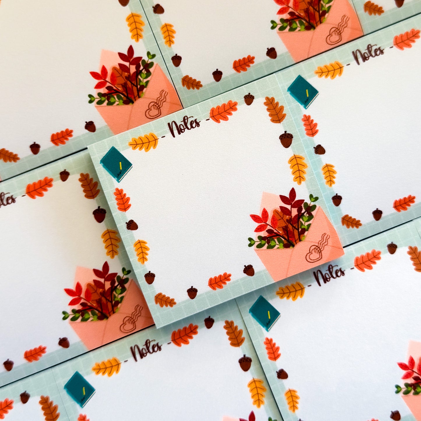 Cozy Fall Hygge Autumn 3 x 3 inch Sticky Notes