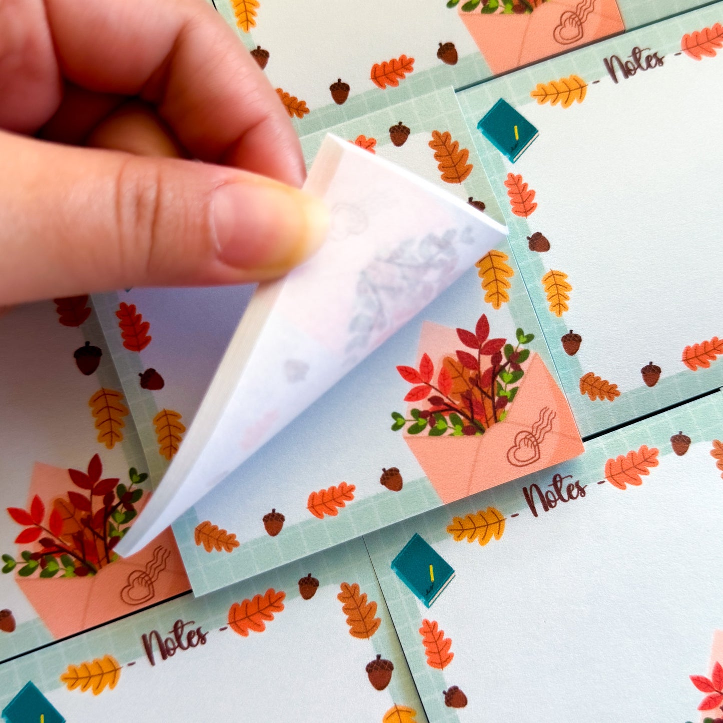 Cozy Fall Hygge Autumn 3 x 3 inch Sticky Notes