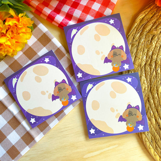 Halloween Nina Bat Moon Memo Pad