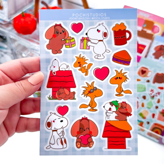 Best Friends Cute Dogs Nina Puppy Matte Vinyl Sticker Sheet