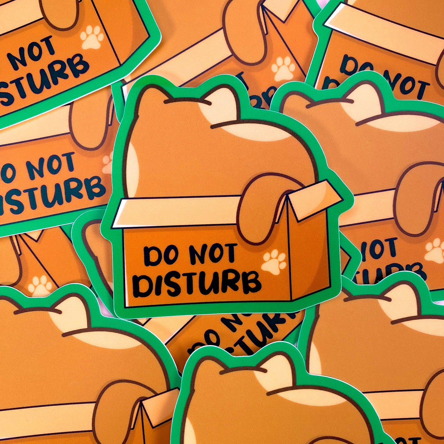 Chubby Kitty Chubbs "Do Not Disturb" Waterproof Luxe Vinyl Sticker