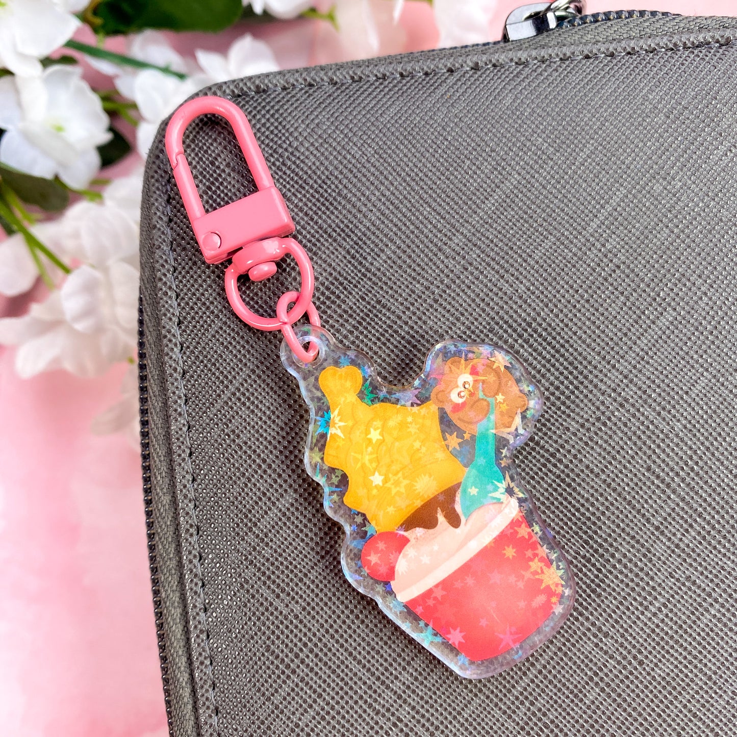 Taiyaki Ice Cream With Pochi Bear Holographic Keychain