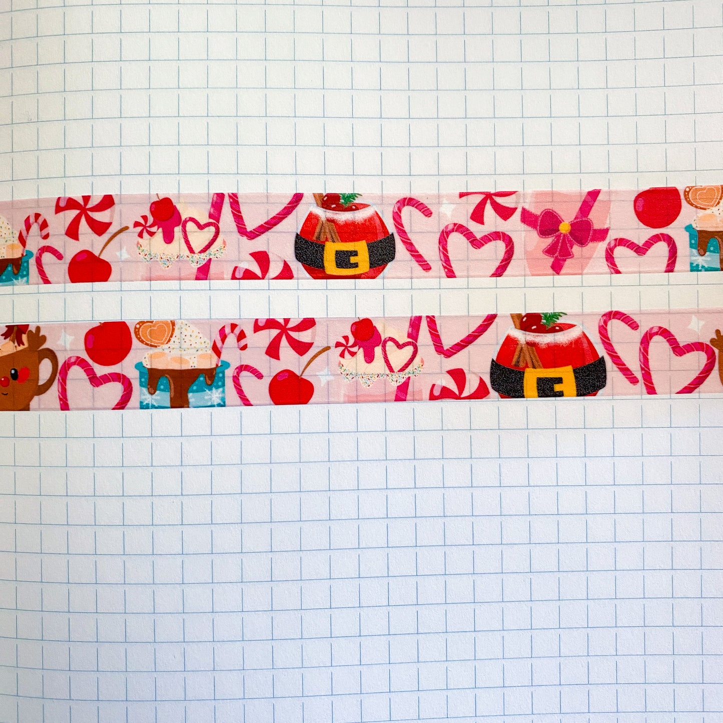 Pink Holiday Drinks Christmas Washi Tape