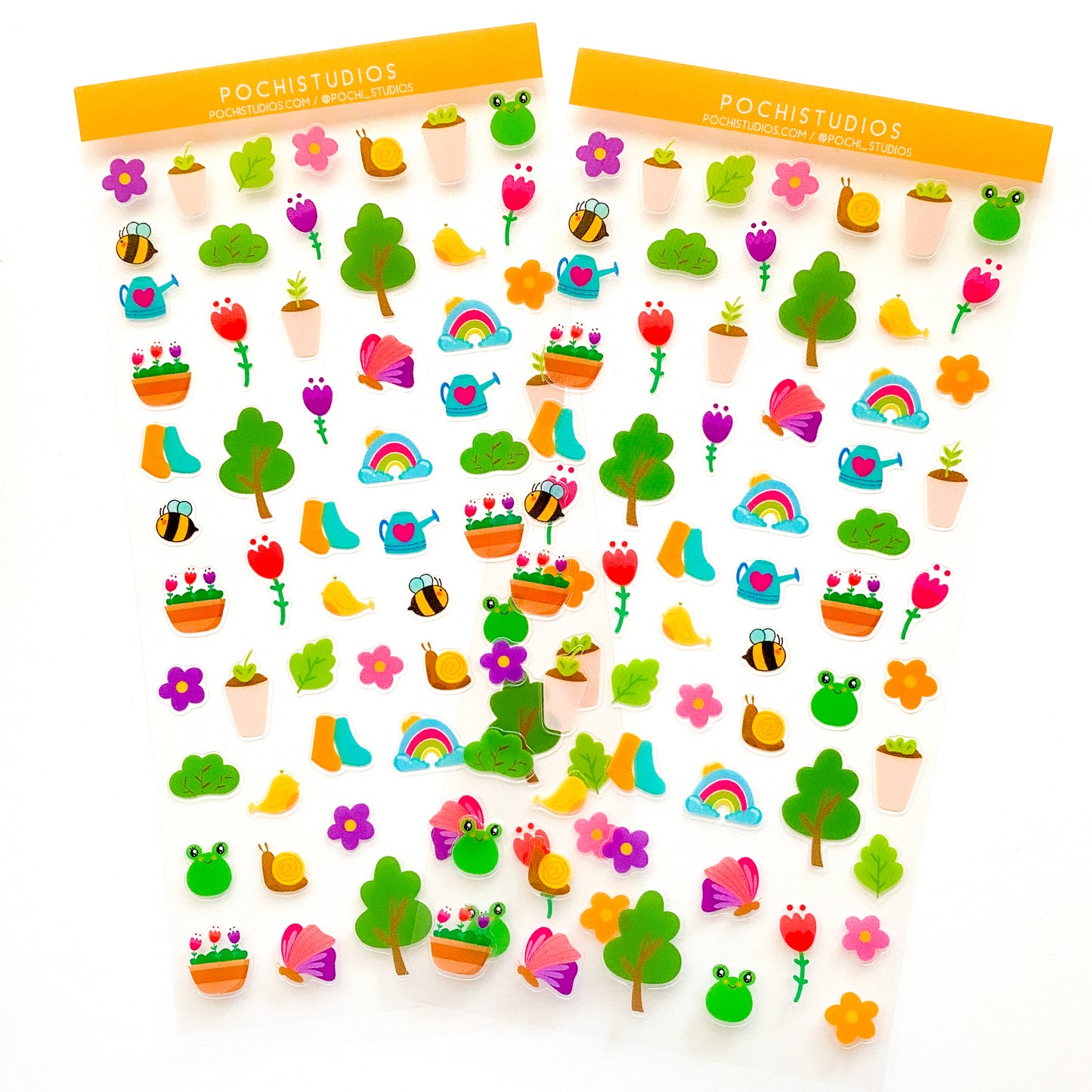 Spring Time Mini Stickers Deco Glossy Clear Vinyl Sticker Sheet