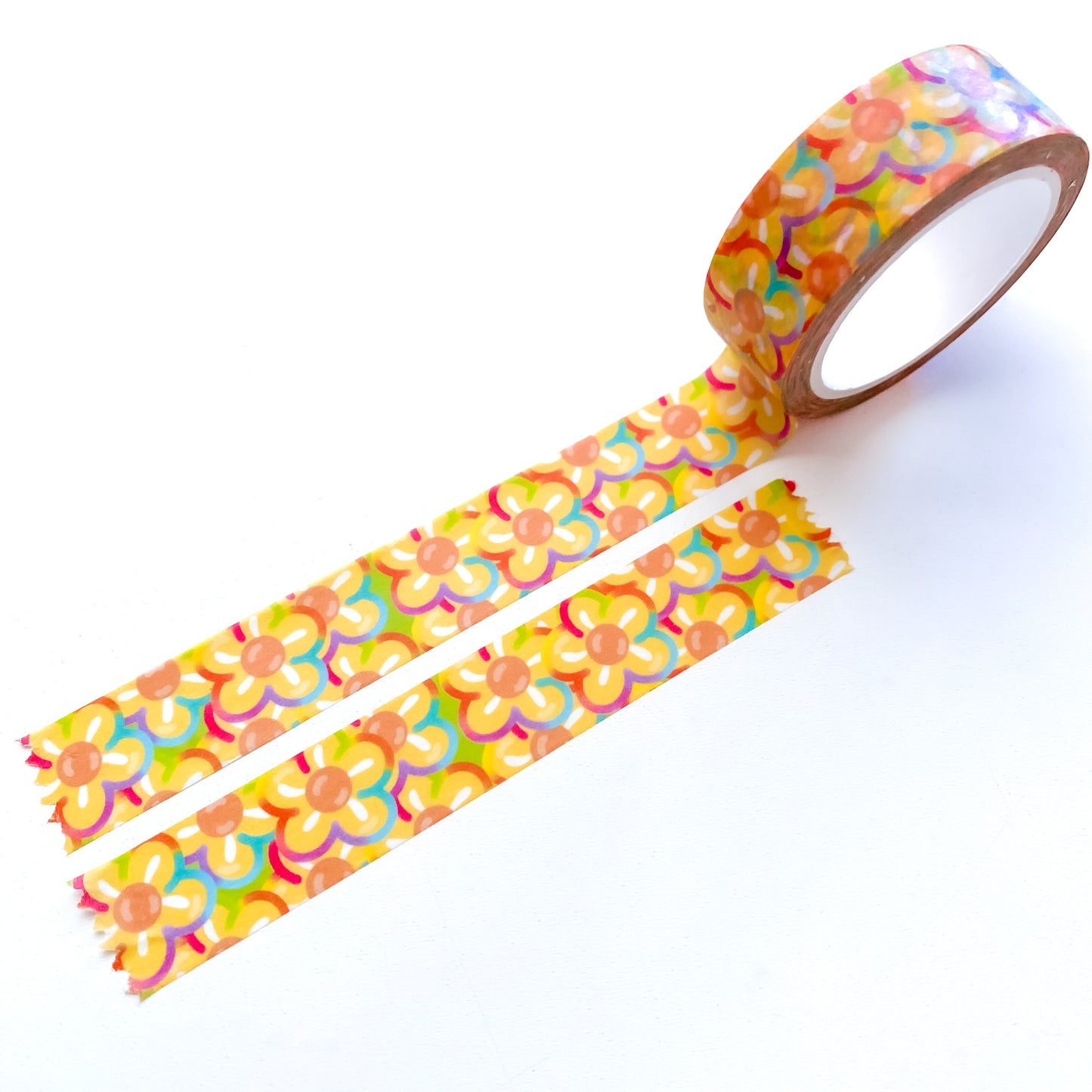 Colorful Spring Multicolor Floral Pattern Washi Tape