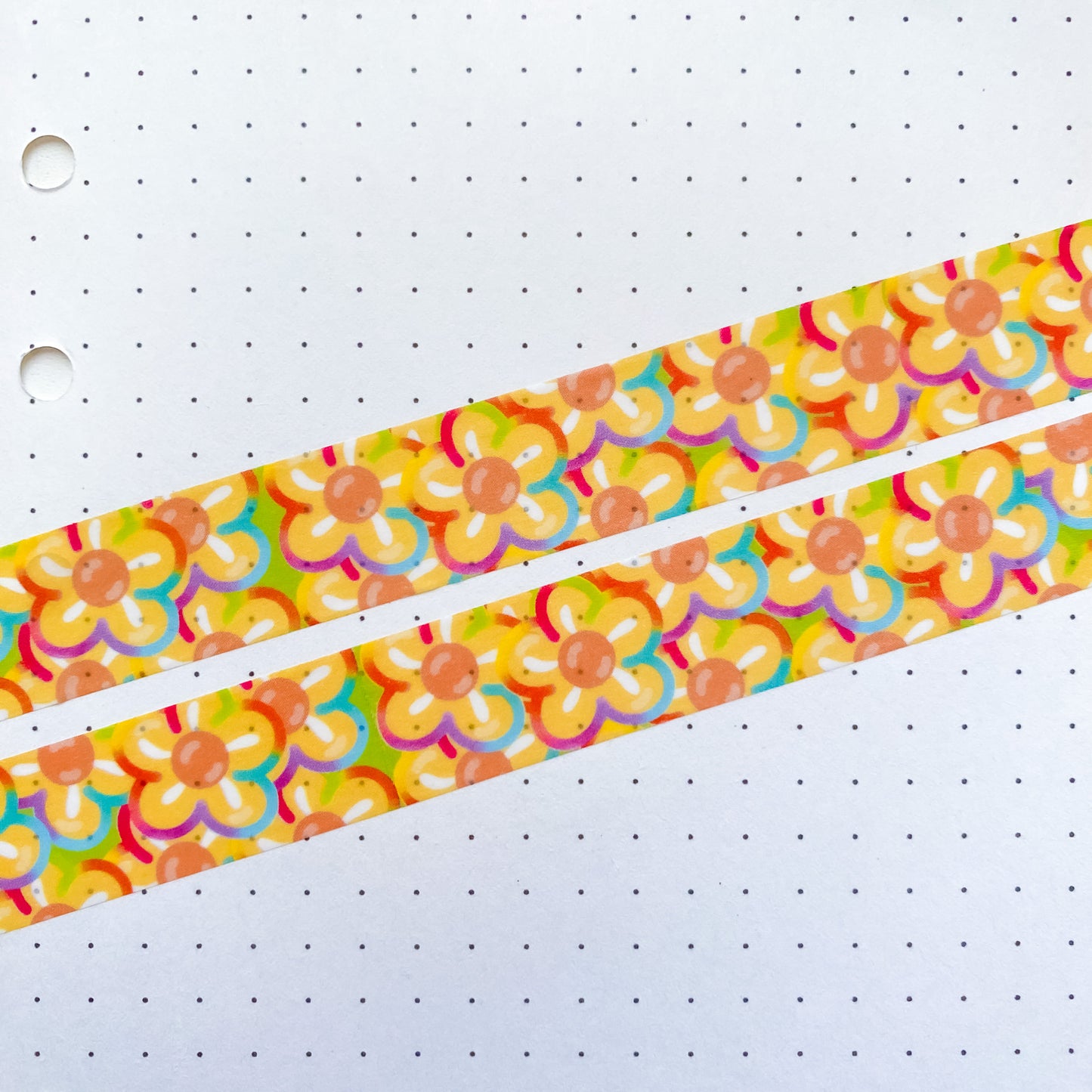 Colorful Spring Multicolor Floral Pattern Washi Tape