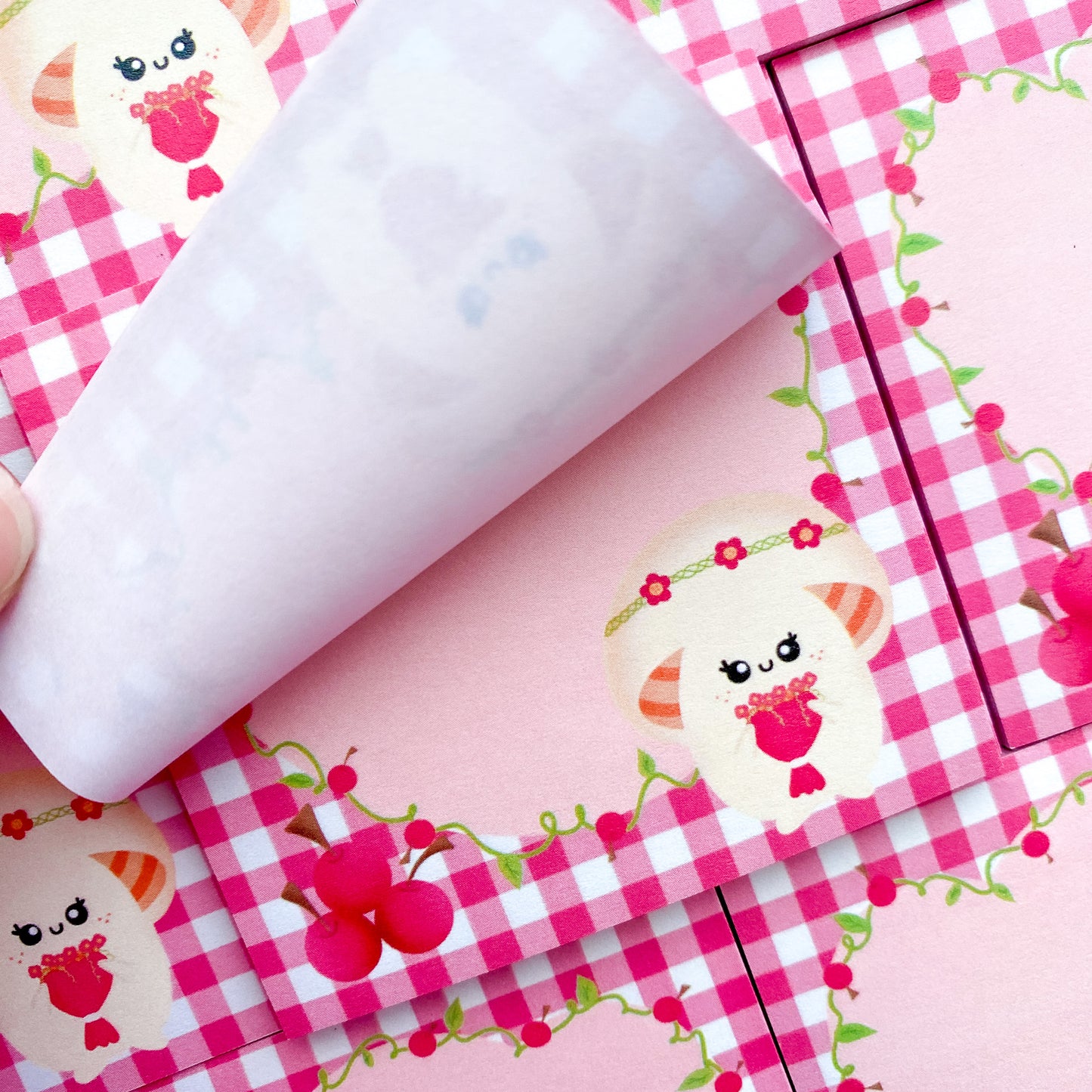 Pink Spring Florecita Mushroom Sticky Notes