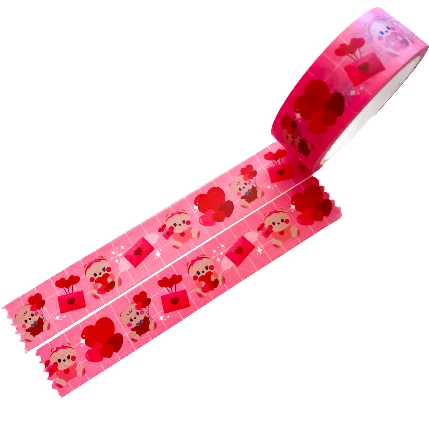 Cute Baby Bear Twins "Love is in The Air" Hear Balloon Washi Tape